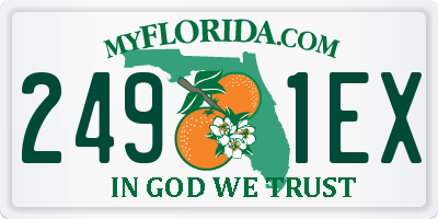 FL license plate 2491EX