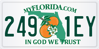 FL license plate 2491EY