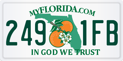 FL license plate 2491FB