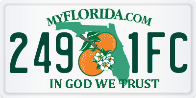 FL license plate 2491FC