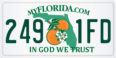 FL license plate 2491FD