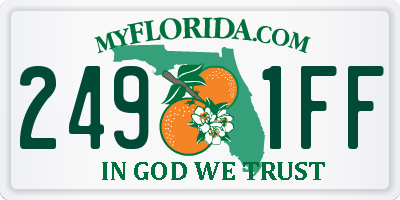FL license plate 2491FF