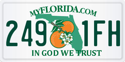 FL license plate 2491FH