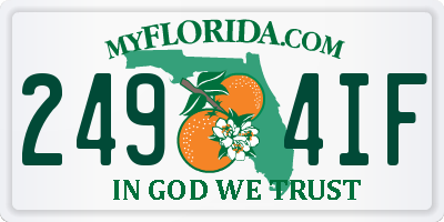 FL license plate 2494IF