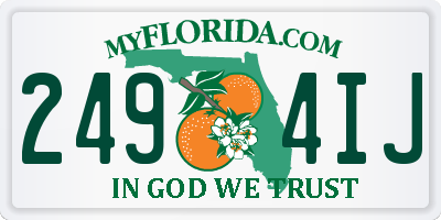 FL license plate 2494IJ