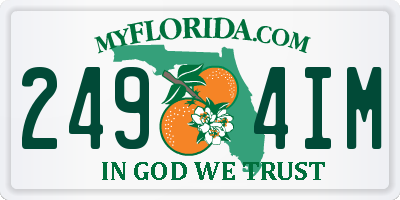 FL license plate 2494IM