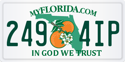 FL license plate 2494IP