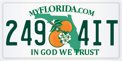 FL license plate 2494IT