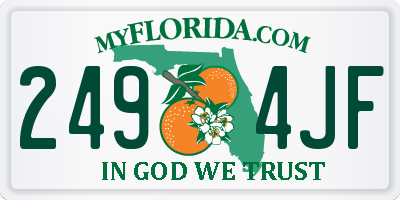 FL license plate 2494JF