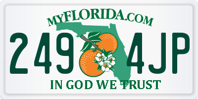FL license plate 2494JP
