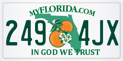 FL license plate 2494JX