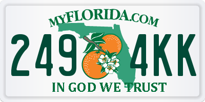 FL license plate 2494KK