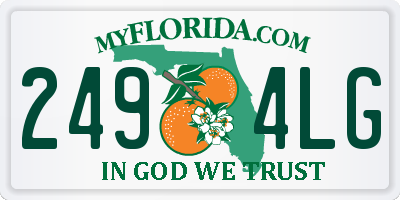 FL license plate 2494LG