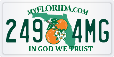 FL license plate 2494MG