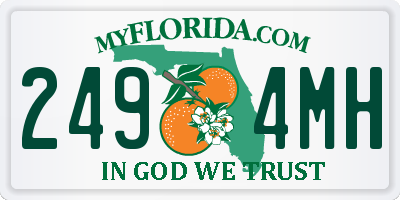 FL license plate 2494MH