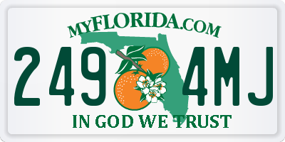FL license plate 2494MJ