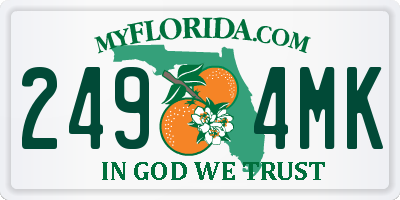 FL license plate 2494MK