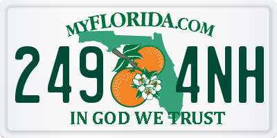 FL license plate 2494NH