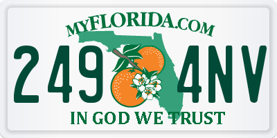 FL license plate 2494NV