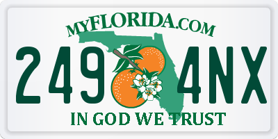 FL license plate 2494NX