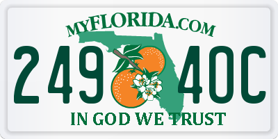 FL license plate 2494OC