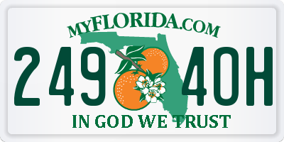 FL license plate 2494OH