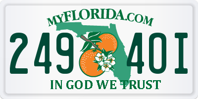 FL license plate 2494OI