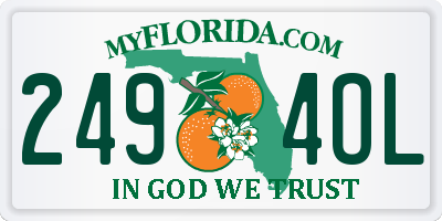 FL license plate 2494OL