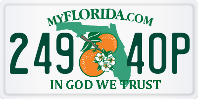 FL license plate 2494OP