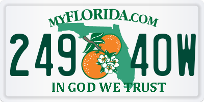 FL license plate 2494OW