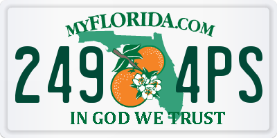 FL license plate 2494PS