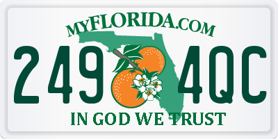 FL license plate 2494QC