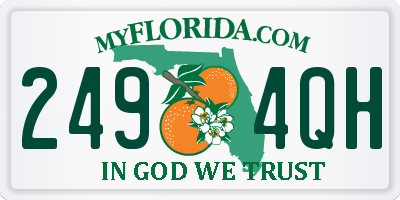 FL license plate 2494QH