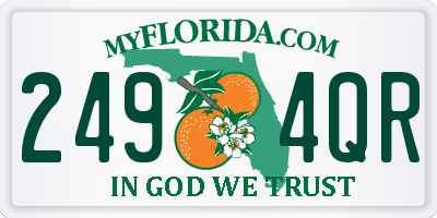 FL license plate 2494QR