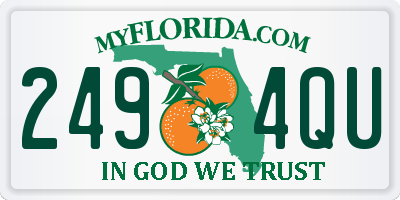 FL license plate 2494QU