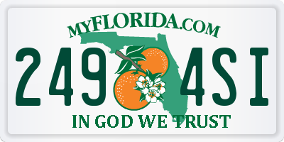 FL license plate 2494SI