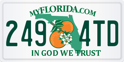 FL license plate 2494TD
