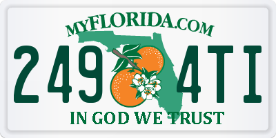 FL license plate 2494TI
