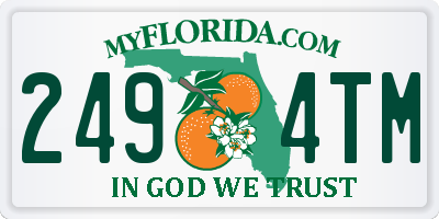 FL license plate 2494TM