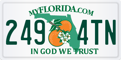 FL license plate 2494TN
