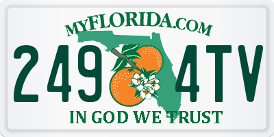 FL license plate 2494TV