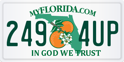 FL license plate 2494UP