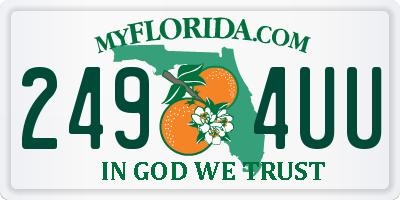 FL license plate 2494UU