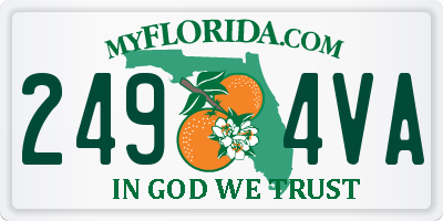 FL license plate 2494VA