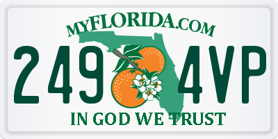 FL license plate 2494VP