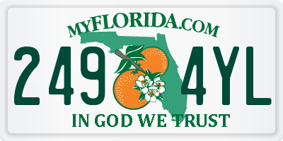 FL license plate 2494YL