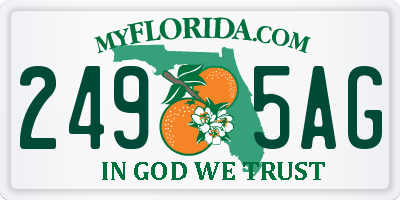 FL license plate 2495AG