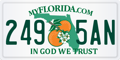 FL license plate 2495AN