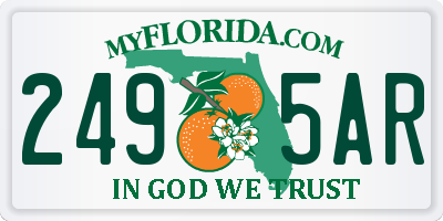 FL license plate 2495AR