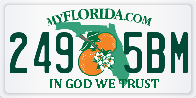FL license plate 2495BM